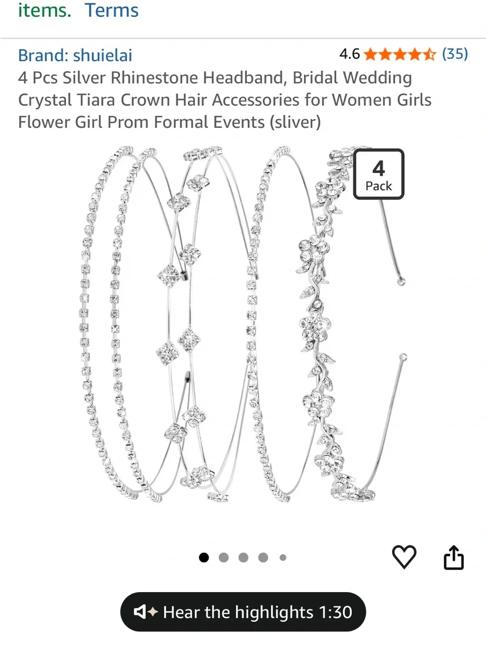 Rhinestone headbands - Picture 3 of 3